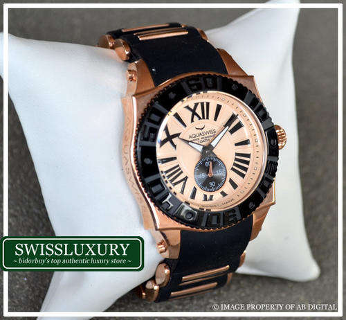 *Only 10 in SA* AQUASWISS Men's 18ct pl. SWISSPORT **THICK AND HEAVY** Swiss Watch W/ BOX AND PAPERS