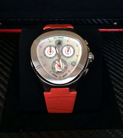 **R19,000.00** TONINO LAMBORGHINI Women's Spyder 740 Red Leather Chrono Watch X-MAS, 100% GENUINE!!!