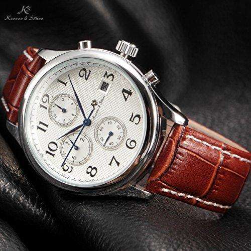 KRONEN & SOHNE Imperial Nautilus Voyager Automatic Chronograph Watch w/ BOX AND PAPERS