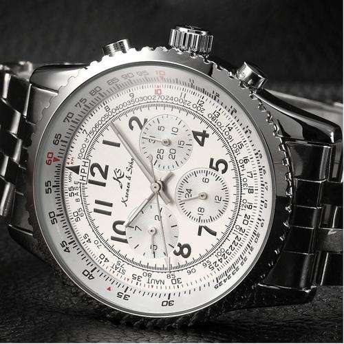 *Flight Pilot, exclusive! KRONEN & SOHNE Aviator AUTOMATIC Flight Calculator Chronograph Watch