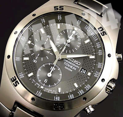 SEIKO Titanium F16 Fighter Jet Chronograph + Certificate, Care Guide, Warranty & Gift Box