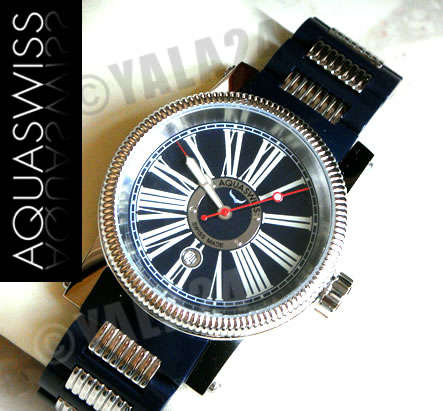 R14,000.00 >> AQUASWISS Men's Navy Metro Racer Swiss Watch