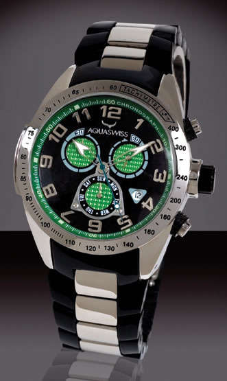 R14,000.00 >> AQUASWISS Dark Knight TRAX Chronograph Swiss Watch