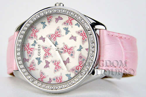 R3,999.00 >> GUESS Big Pink Butterfly Swarovski Crystal Ladies Watch