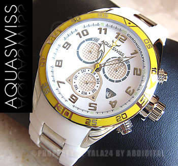 R21,000.00 retail value >> AQUASWISS Men's Trax **2010** Chrono Swiss Watch