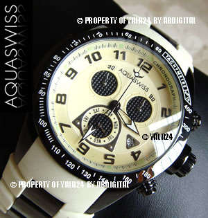 AQUASWISS Men's Snow Ion Steel Chronograph Men's Swiss Watch