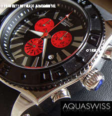 AQUASWISS MEN'S XG MAN OF STEEL SWISS CHRONOGRAPH WATCH NEW IN LUXURY BOX
