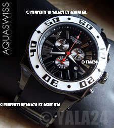 R24,000.00 >> AQUASWISS MEN'S XG DARK KNIGHT SWISS CHRONOGRAPH WATCH
