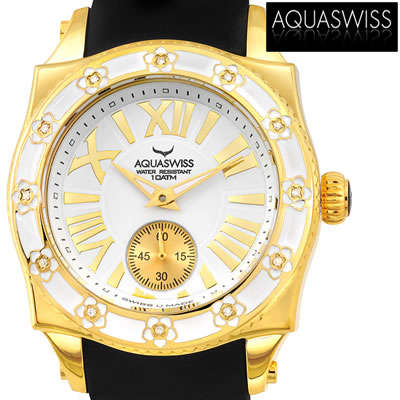 R22,000.00 >> AQUASWISS ladies genuine **DIAMONDS** & 18k GOLD Kim Kardashian Swiss Watch