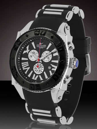 R28,000.00 >> AQUASWISS Men's XG Dark Knight Swiss Chronograph Watch