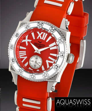AQUASWISS Lady genuine 0.12ct **DIAMONDS** Kim Kardashian Swiss Watch w/ certificates, serial number