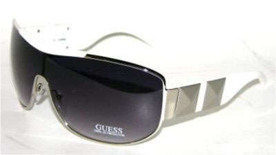 Authentic GUESS Ladies Sexy White Sunglasses + Guess GOLD Case + documents