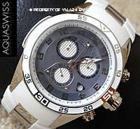 AQUASWISS *****LADY***** SNOW WHITE TRAX SWISS WATCH **VAT incl. trusted dealer
