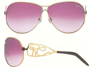 Authentic ROBERTO CAVALLI Ladies Carneia Gold Oversized Sunglasses + Cavalli Luxury Case BRAND NEW