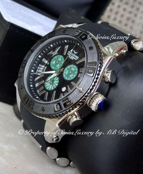 ONLY 1** AQUASWISS XG AQUANAUT U.S. MARINE CHRONOGRAPH DEEP SEA SWISS WATCH W/ BOX AND PAPERS