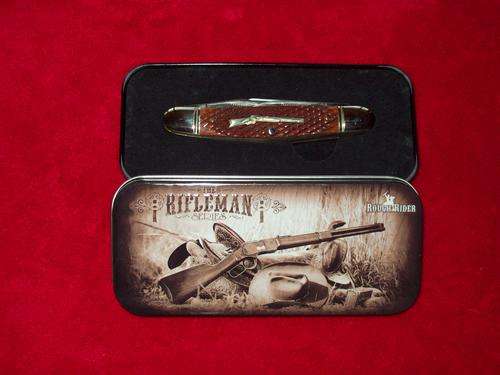 New Rifleman pocket knife in a display tin