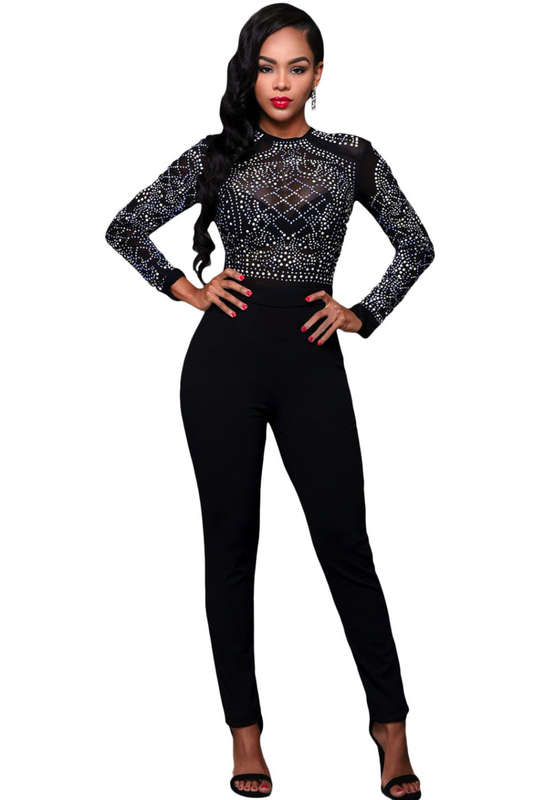 Mesh Bodice Jumpsuit