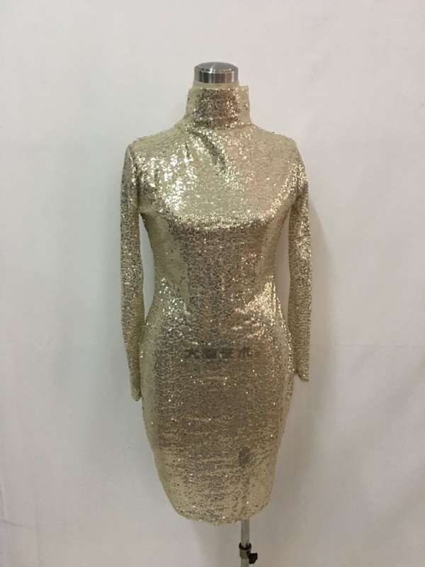 MF Gold Sequin Dress