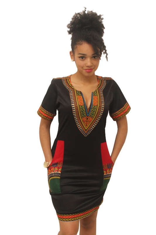 High Stretch African Print Dress