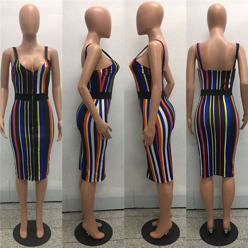 Summer Rainbow striped Dress