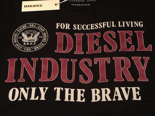 Diesel - For Successful Living  (Only The Brave) - Black T Shirt