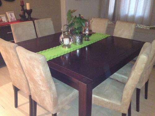 8 seater square table and sideboard