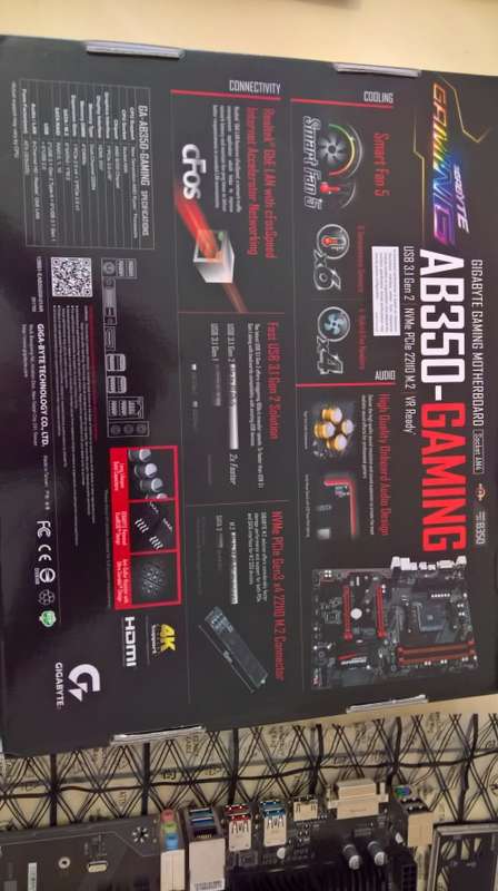 Gigabyte AB350-Gaming AM4 Motherboard