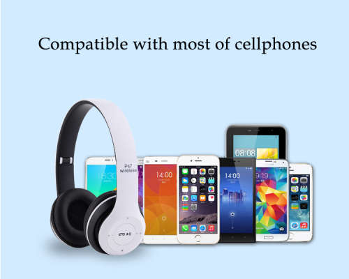 Wireless Bluetooth Bass Headphones with controls, Microphone, FM Radio, TF Card slot Assorted colors