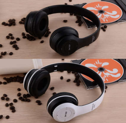 Wireless Bluetooth Bass Headphones with controls, Microphone, FM Radio, TF Card slot Assorted colors