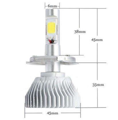 H1,H3,H7,H11 or H4 Hi/Low LED Headlight bulbs 12v Car Upgrade Conversion kit. Super Bright 6500K.