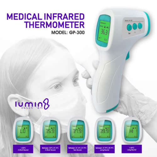 Non-Contact Certified Infrared Thermometer. For Instant Temperature Measurement.