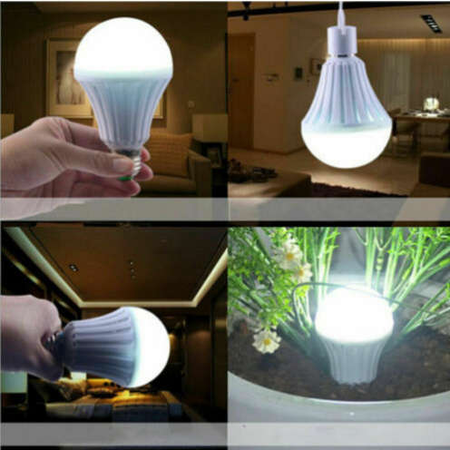 Intelligent LED Emergency Light Bulb. Built in battery to stay lit during power cuts. Pin Type