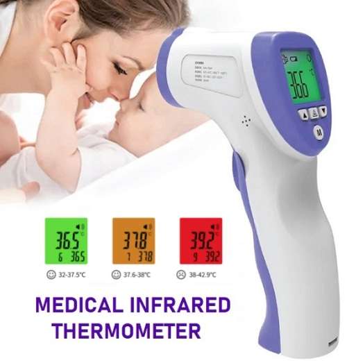 Certified Medical Infrared Thermometer. Non-Contact Symptons Detector.