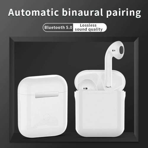 i12 Wireless Earphones. Compatible With Android, iOS, Windows & Mac OS. Bluetooth 5.0