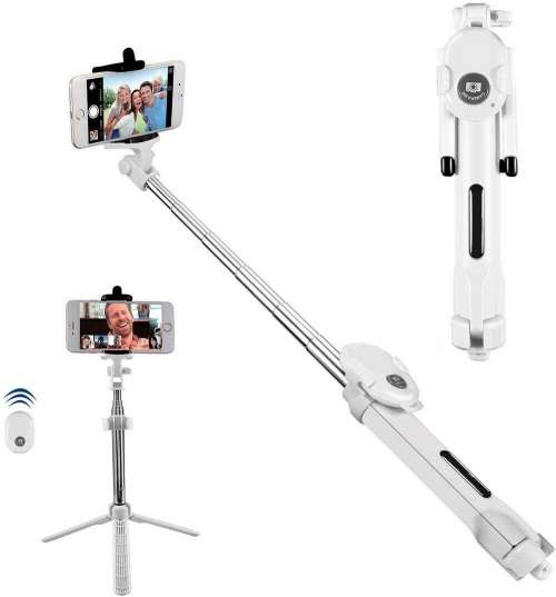 Wireless Selfie Stick Tripod. For Smartphone, Camera. Compatible with Android and iOS phones.