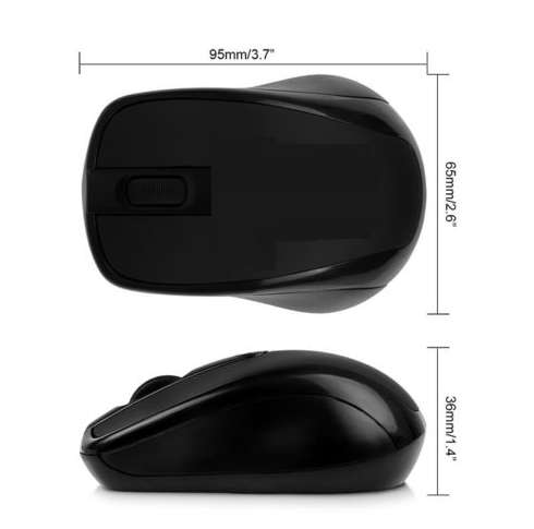 AOAS Optical Wireless Mouse. 2.4GHz. Available in Black, Blue, Red and Silver colors.