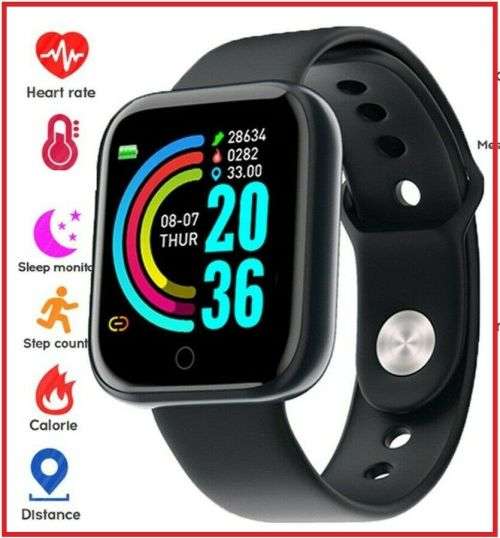 1.5inch Smart Watch Fitness Bracelet. Heart Rate, Blood Pressure Monitor. Your Health Steward.