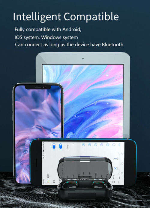 Premium M10 Wireless Earbuds With Power Bank. Compatible With Android, iOS, Windows & Mac OS. BT 5.1