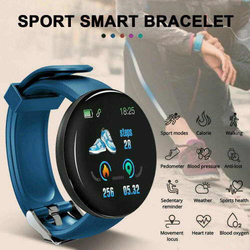 New 2022* Fitness Bracelet 1.4" Heart Rate, Blood Pressure Monitor. Available in Black, Red and Blue