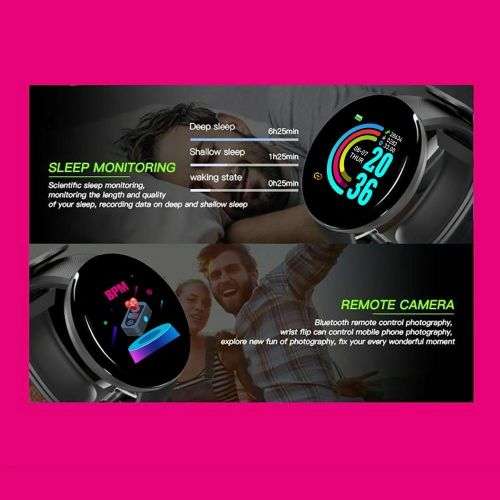 New 2022* Fitness Bracelet 1.4" Heart Rate, Blood Pressure Monitor. Available in Black, Red and Blue