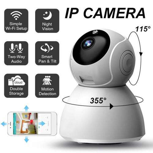 Wireless IP Camera 1080p 5G WiFi Camera 360 Degree Home Camera with App. White color