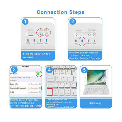 Ultra Thin Rechargeable Bluetooth Keyboard & Mouse Set. For Tablet, Phone and PC