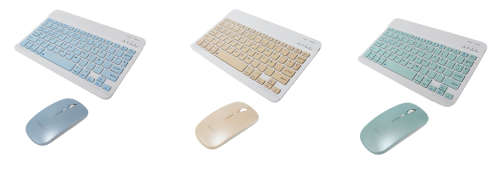Ultra Thin Rechargeable Bluetooth Keyboard & Mouse Set. For Tablet, Phone and PC