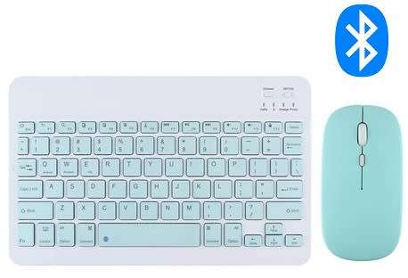 Ultra Thin Rechargeable Bluetooth Keyboard & Mouse Set. For Tablet, Phone and PC