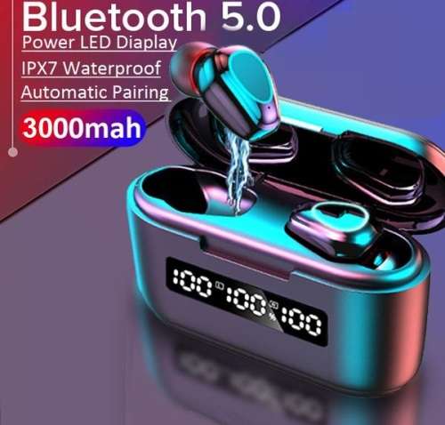 Wireless Earbuds With Power Bank. Compatible With Android, iOS, Windows and Mac OS. Bluetooth 5.0
