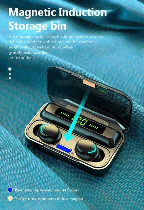 MZ49 Wireless Earbuds With Power Bank. For Android, iOS, Windows & Mac OS. Bluetooth 5.0.