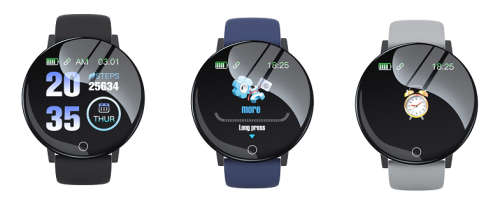 Health & Fitness Bracelet 1.4` Heart Rate, Blood Pressure Monitor. Available in Black, Blue and Grey