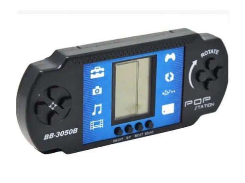 POP Station Classic Brick Game Console. With Onboard Games. Available in Black color