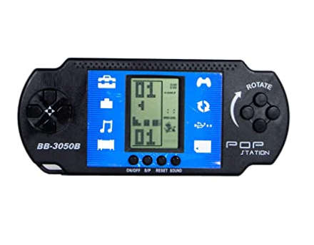 POP Station Classic Brick Game Console. With Onboard Games. Available in Black color