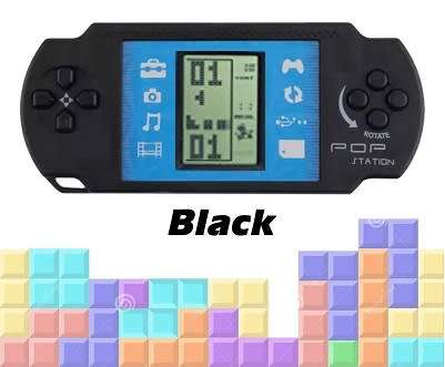 POP Station Classic Brick Game Console. With Onboard Games. Available in Black color